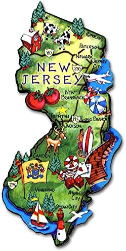 New Jersey Artwood State Magnet Collectible