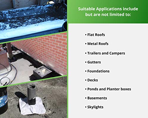 Liquid Rubber Geo-Textile - Fix Leaks - Repair and Restore - Easy to Use 4 Inch x 50 Foot Roll