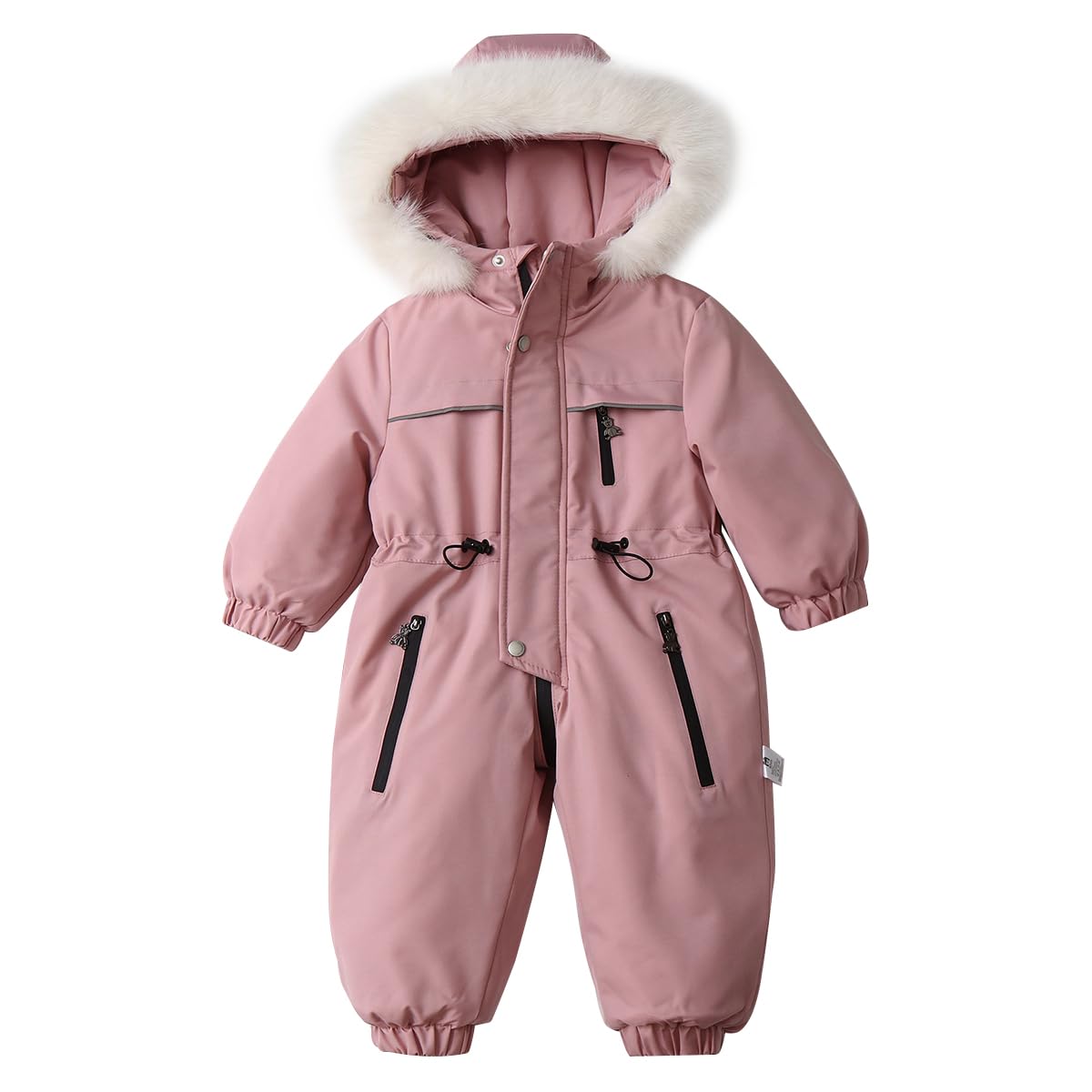 linboo Overall Baby Winter Kinder Warm Schneeanzug mit Kapuze Langarm Jumpsuit Jungen Mädchen Strampler Outfits Winddicht Skioverall Dick Winteranzug