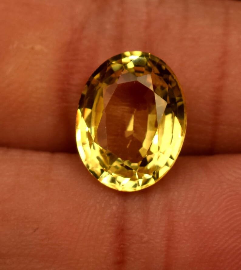 Saphir jaune naturel pour fabriquer un pendentif ou collier unique - 5