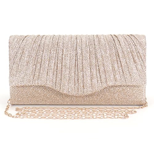 MLPKOI Bolso Mujer, Bolsos Clutch Fiesta de Noche Brillante con