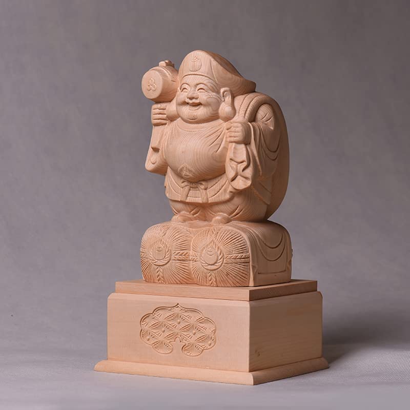 七福神　大黒天　置物　木製 Amazon.co.jp: 七福神 置物 大黒天 貯金箱 大黒様 立像 桧木製高級