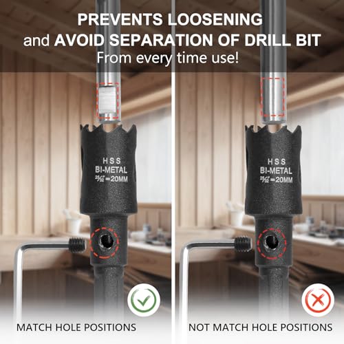 Image of 25 /32 Inch Hole Saw with 9.1mm Triangle Shank Arbor, JTemgle Bi-Metal Hole Saw Heavy Duty Hole Cutting Tool for Cornhole Boards, Recessed Lights, Wood, Plastic, Drywall & Soft Metal
