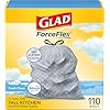Glad Tall Kitchen Drawstring Trash Bags – Odorshield 13 Gallon White Trash Bag, Febreze Fresh Clean, 110 Count