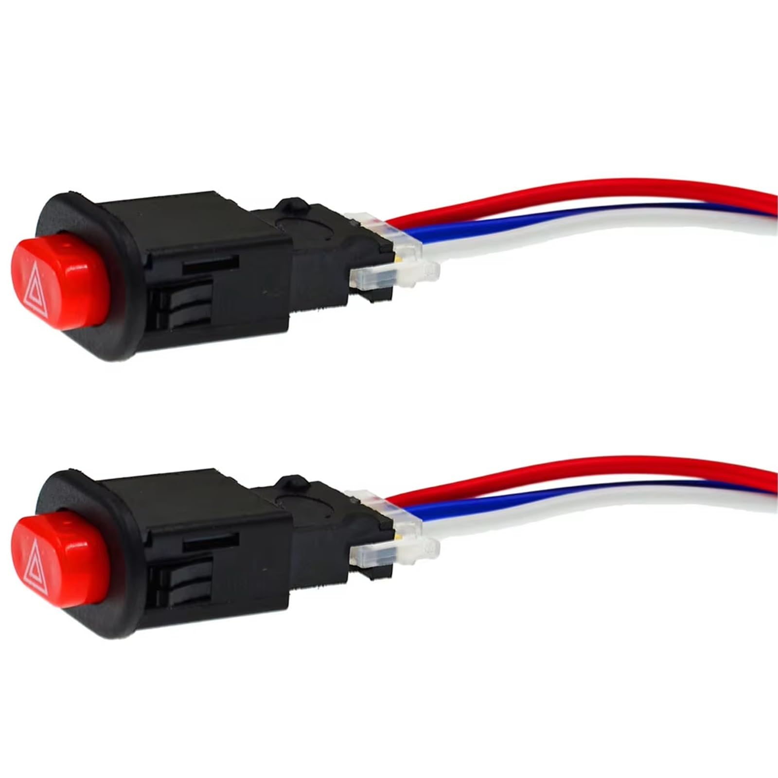 Moto bouton démarrage du moteur Lot De 2 Interrupteurs Doubles Pour Feux De Détresse Et Clignotants Pour Moto