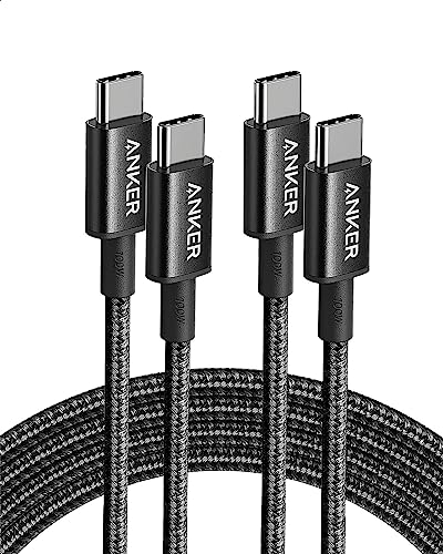 Anker Cavo USB C, 333 cavo usb type-c, confezione doppia, potenza di ricarica rapida adatta per MacBook Pro 2020, iPad Pro 2020, iPad Air 4, Galaxy S21, Pixel, Switch(1,8 m)