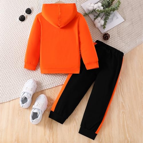Image of Boys 2 Piece Outfits Long Sleeve Hooded Sweatshirt Top Camouflage Sweatpants Fall Winter Clothing Set 5-10T
