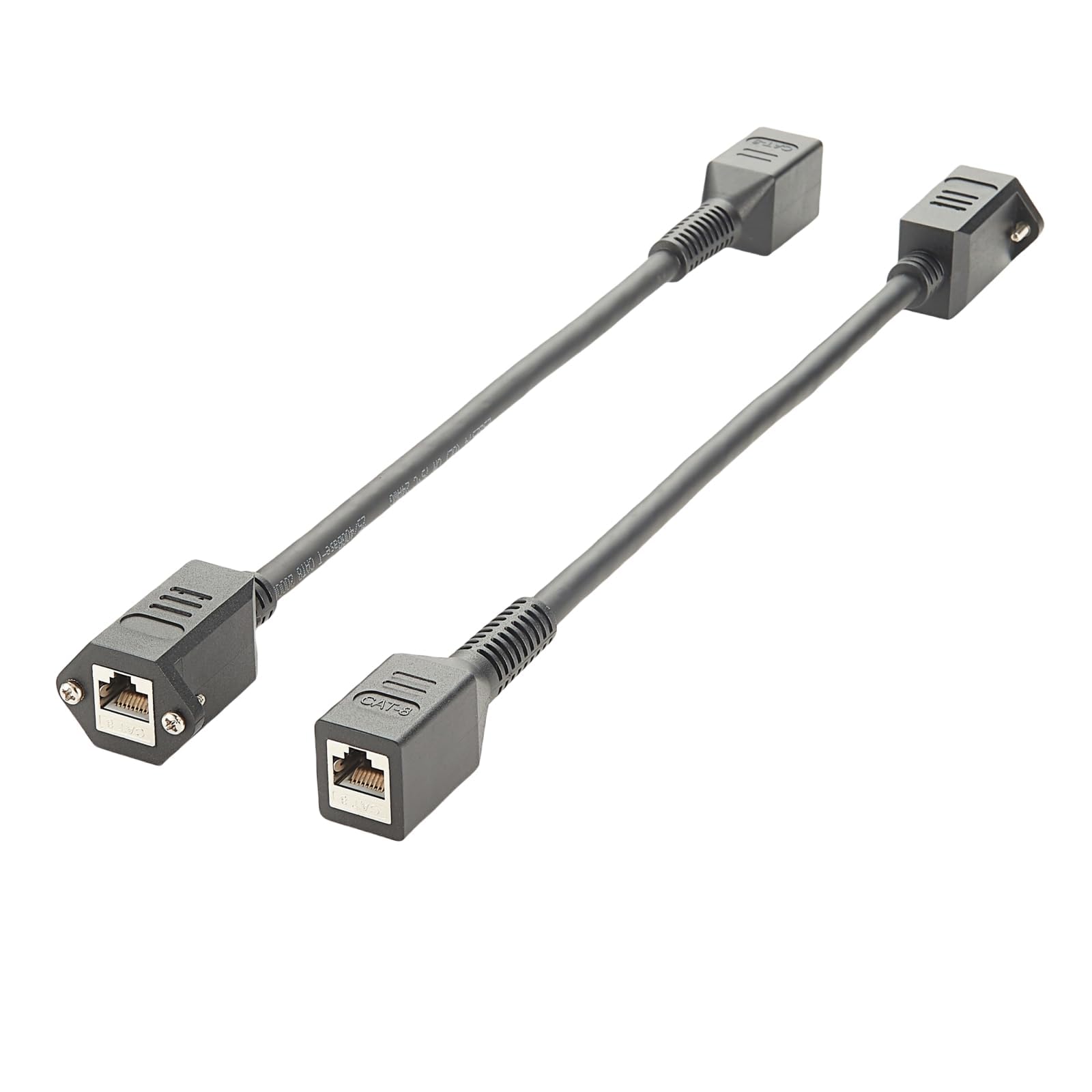 Cavo di prolunga Ethernet RJ45 Cat8 femmina a femmina, 40 Gbps, montaggio a pannello, montaggio a pannello, cavo schermato di rete per router, modem di gioco, PC (0,3 m)