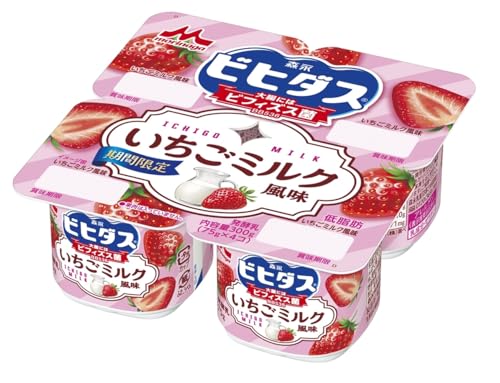 [冷蔵]森永乳業 ビヒダスBB536 低脂肪 いちごミルク風味ヨーグルト 75g 4個のサムネイル