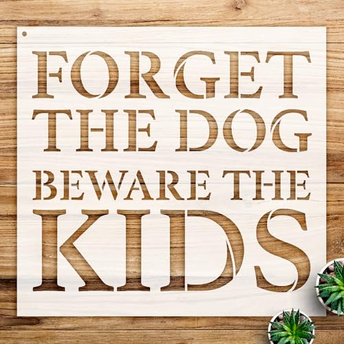 Forget The Dog Stencil for Walls and Crafts, Reusable Mylar Template, Ideal for Home Decor and pet-Themed Projects - Size A4 (11.0