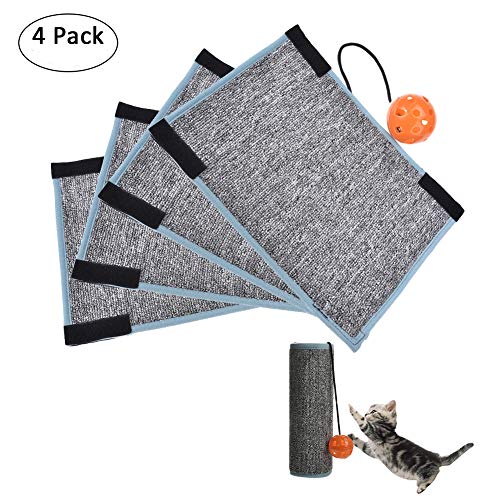 Mlec tech Árbol Rascador para Gatos con Poste Alfombrilla Rascadore y Bola Colgantes Juguete de Gato 12inches de Altura