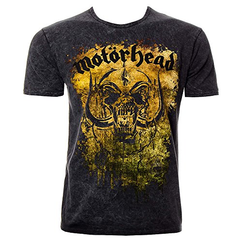 Motörhead Acid Splatter Homme T-Shirt Manches Courtes Noir Regular/Coupe Standard - Les Beatles, Paul McCartney, John Lennon, RIngo Starr, George Harrison Motörhead Acid Splatter Homme T-Shirt Manches Courtes Noir Regular/Coupe Standard