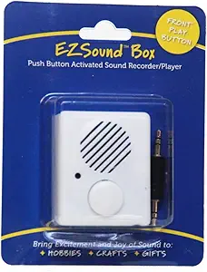 EZSound Box | 200 seconds Voice Recorder for Stuffed Animals | Recordable Button Sound Box for Crafters, Hobbyists, etc | Voice Box for Recordable Gifts | Build a Bear Voice Recorder | Toy Recorder