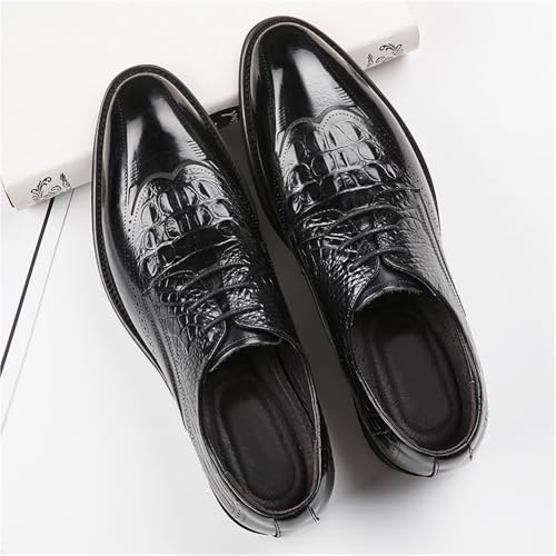 Mens Leather Wingtip Oxford Dress Shoes Lace Up Business Formal Wedding Style3