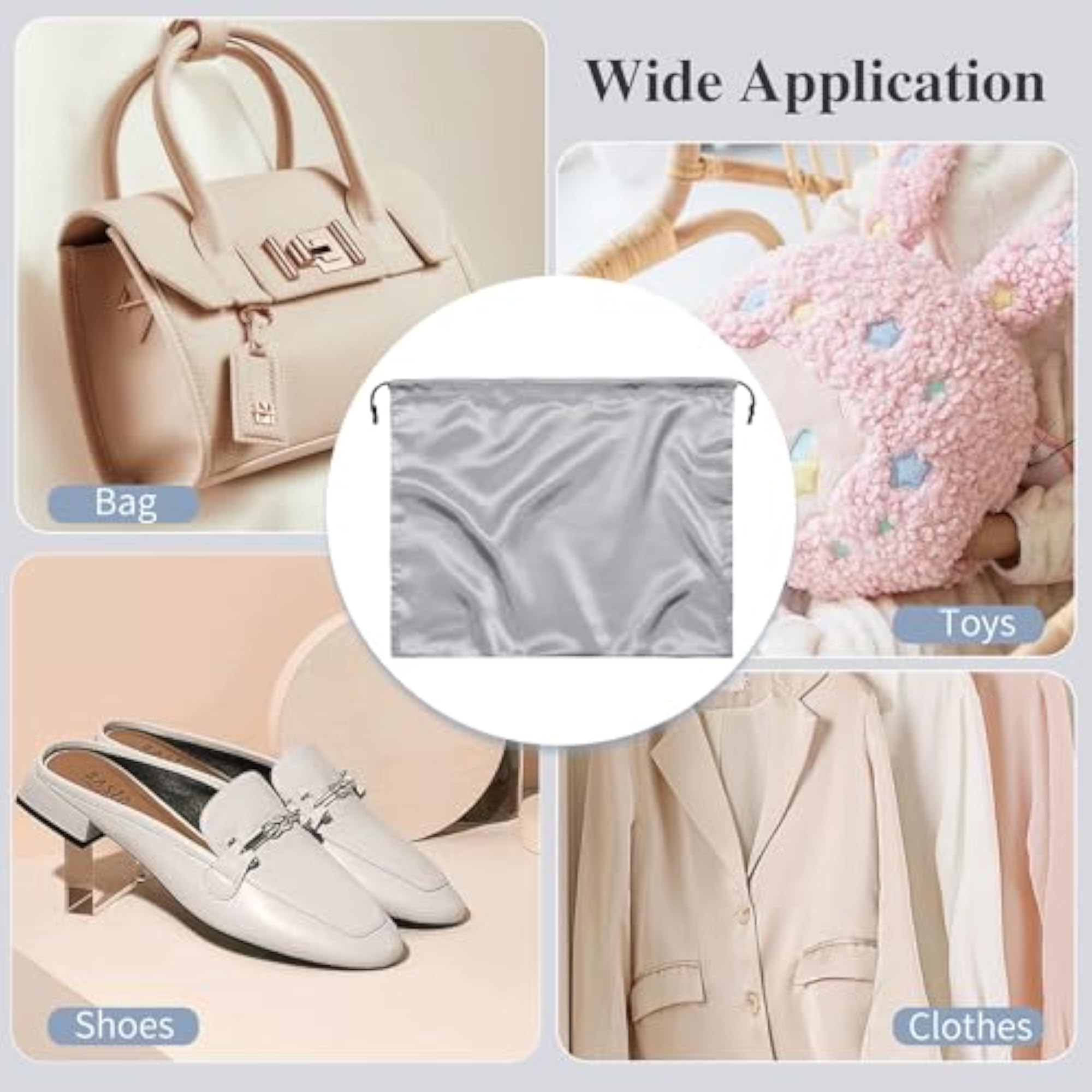 6 Pack Dust Bags for Handbags and Shoes