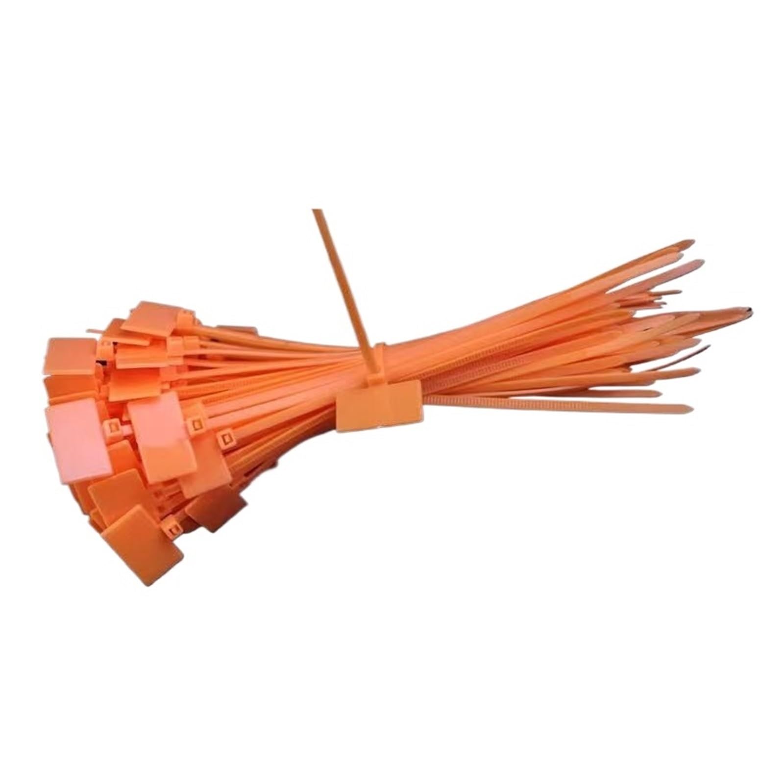 Cable Zip Tie Wire Zip Ties Self-Locking Plastic, Cable Labels 100pcs Multicolor 4x150mm Binding Mark Zipper Fixed(Orange)