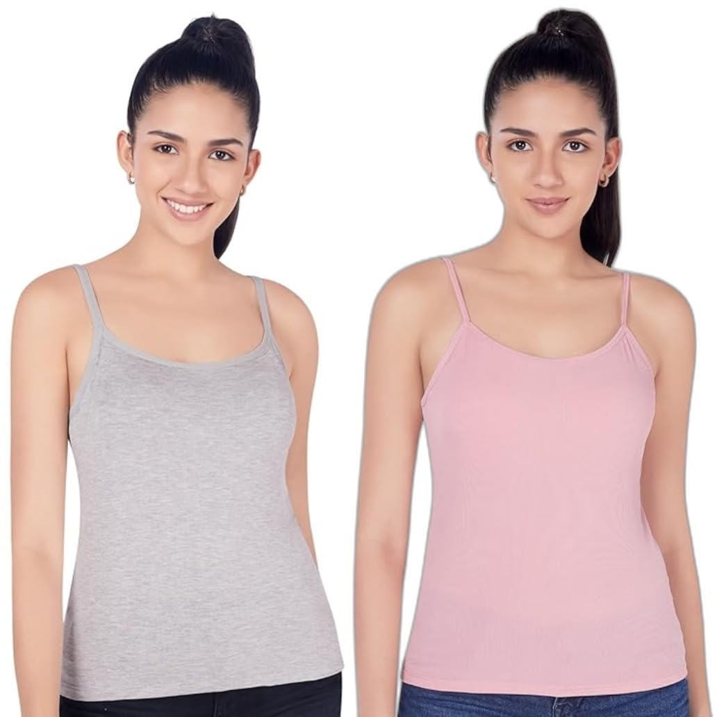 heer enterprise Camisole Adjustable Spaghetti Women's Padded Strap Tank Top with Built-in Shelf Bra| Relaxed Fit-picture-26
