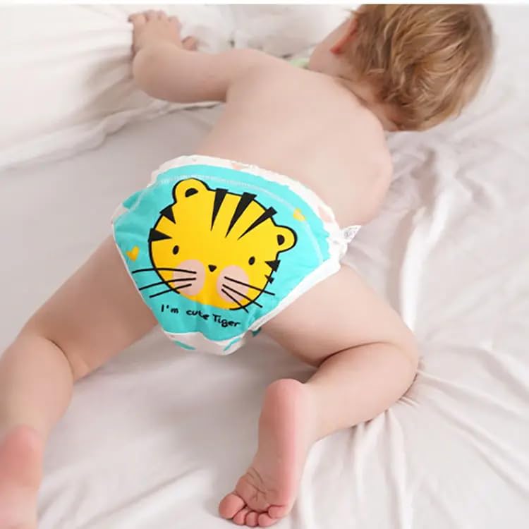 Image of Premium Baby Diaper Pants / Potty Training Panties / Padded Underwear for 0 - 4 Years | Soft, Washable & Reusable Cotton Nappies for Boys & Girls | Leakproof, Absorbent & Breathable | 2 /3 /4 Pack | Leakproof, Absorbent (white printed, 2-3 years, 2, count)