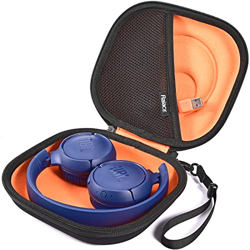 Custodia Rigida Da Viaggio Compatibile Con Le Cuffie JBL Tune 560BT Tune 660 BTNC Tune 510BT Tune 500BT JBL Tune 500 solo custodia -NeroFodera arancione