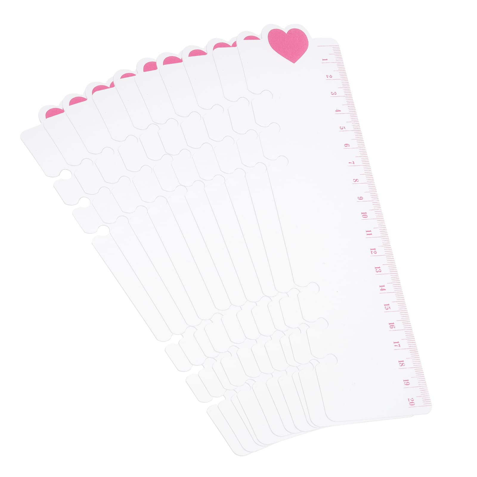 PATIKIL 8.7"x2.2" Bookmark Ruler, 10 Pack Snap-in Ruler Page Marker Book Mark Measuring Tools for 6-Hole Binder Notebook