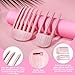 2PCS Hair Volume Clip for Bangs Styling, No-Trace Hair Root Lifting Clips for Natural Voluminous Look, Volumizing Hair Comb Tool for Fluffy Bangs, Quick Hair Styling Tools (Pink)