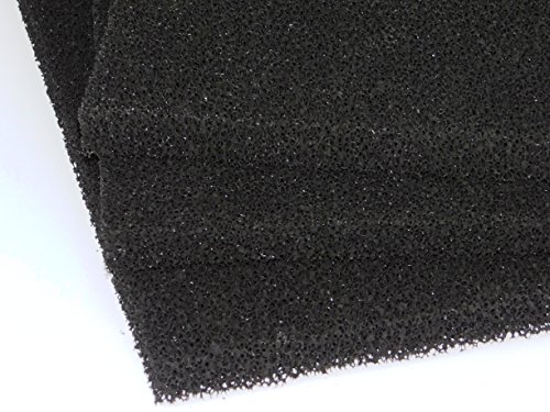Aktivkohle 0,45 m x 0,9 m x 20 mm PPI 20 mittel Schwamm Schaumstoff Filter Luftanwendungen Abluft Filtermatte Filterschaumstoff Universal Kohlefilter