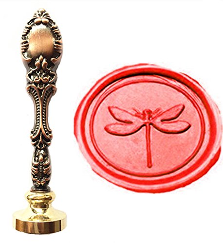 MNYR Dragonfly Insect Wax Seal Stamp Luxury Bronze Metal Peacock Decorative Wedding Invitations Christmas Card Gift Wrapping Package Sealing Wax Stamp Stationary Envelope Wax Seal Sealing Stamp Set