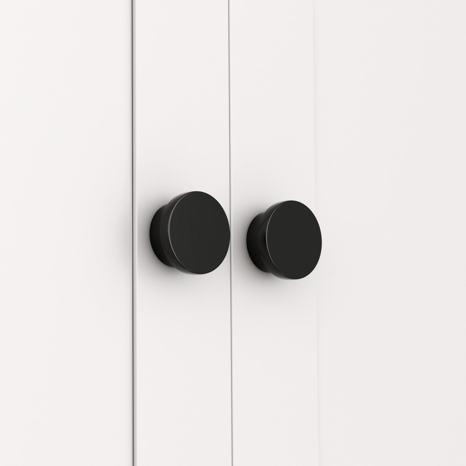 LONTAN 4 Black Kitchen Knobs Black Cupboard Knobs for Drawer Cabinet Wardrobe Zinc Alloy - Image 4