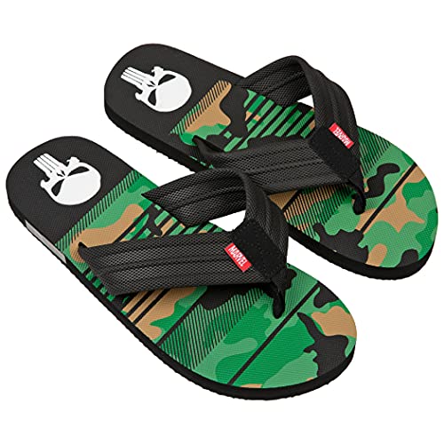 The Punisher Marvel Camo Flip Flop Sandals Large2