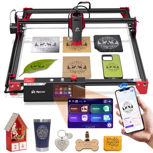 AlgoLaser 10W Laser Engraver Machine - Laser Engraver/Cutter with 3.5' Smart Touchscreen & AlgoOS...