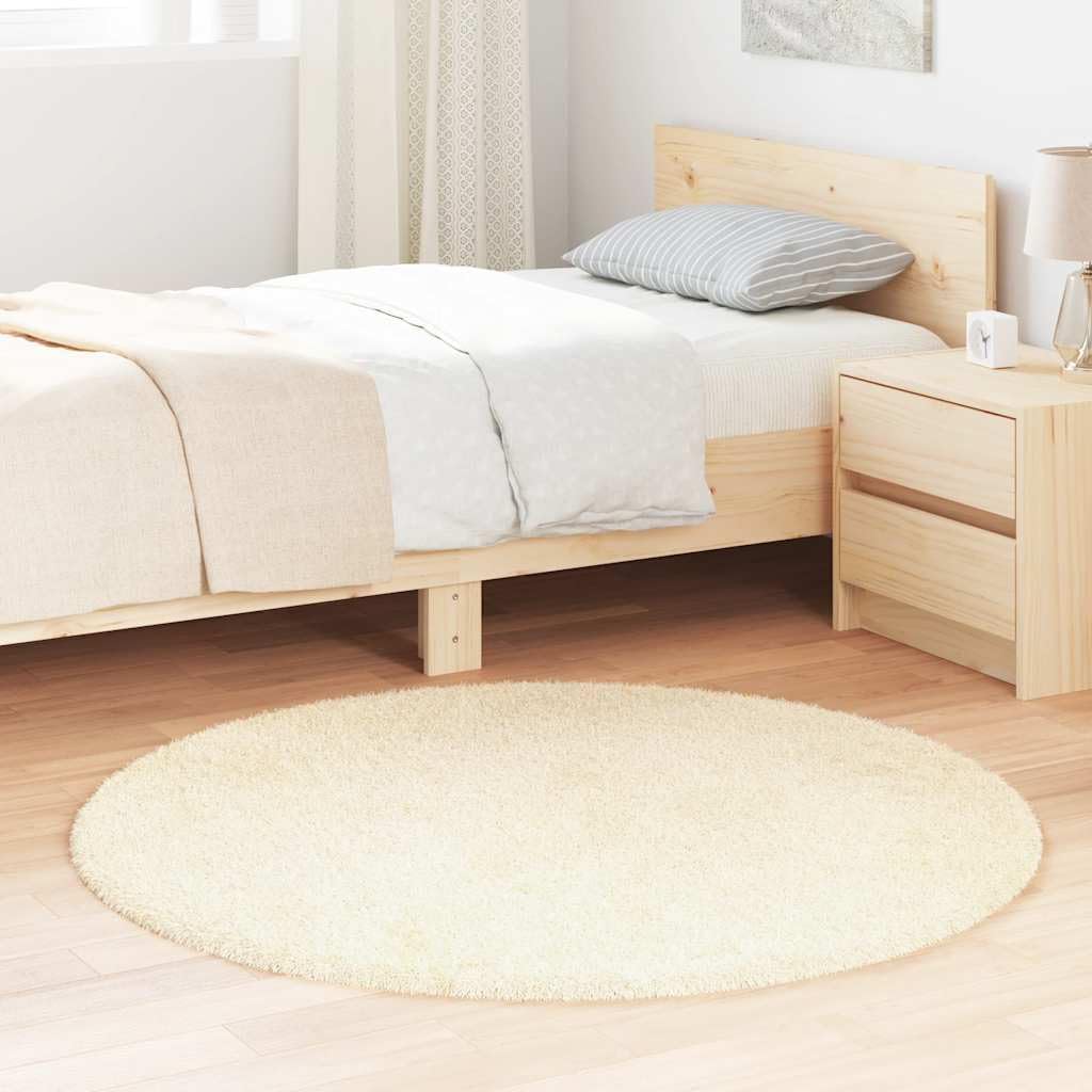 Tappeto shaggy, a pelo lungo, 120 x 120 cm, in poliestere, antiscivolo, per soggiorno, camera da letto e balcone, facile da pulire, con pelo morbido, leggero