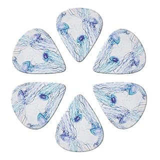 Ensemble de 6 médiators de guitare aquarelle méduse pour guitare acoustique, guitare électrique, basse, ukulélé – fin… - Les Beatles, Paul McCartney, John Lennon, RIngo Starr, George Harrison Ensemble de 6 médiators de guitare aquarelle méduse pour guitare acoustique, guitare électrique, basse, ukulélé - fin… – Image 3