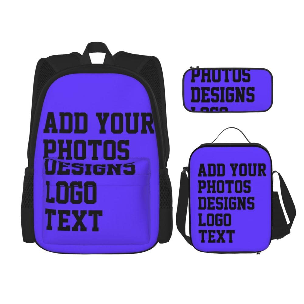 Mochilas con fotos personalizadas para adolescentes, niños y adultos, mochila personalizada para niños con texto de nombre, mochila informal personalizada para mujeres, hombres, niños, niñas, pa