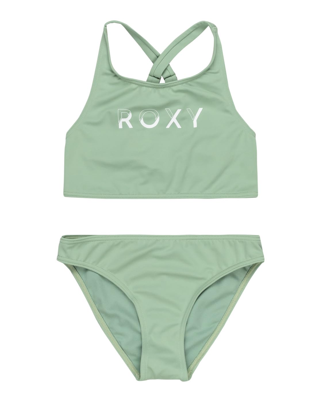 Roxy Solid Active RG Crop Top Set Ensemble de Bikini Fille (Lot de 1)