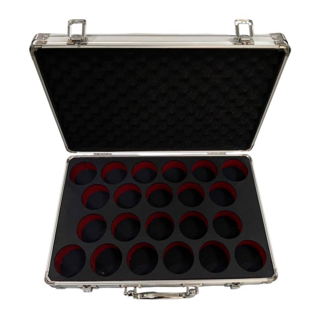 Zxpjkyu Billiard Balls Storage Box Carrying Case Organizer Accessories Holds 22 Balls Snooker Balls Suitcase for Outdoor Travel