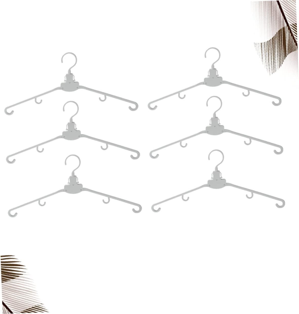 6pcs Folding Hangers Foldable Drying Rack Multifunctional Pants Rack Hanger Baby Clothes Clip Plastic Gloves Clip Foldable Laundry Hanger Coat Hanger Laundry Rack Trackless Hangers (Color : A