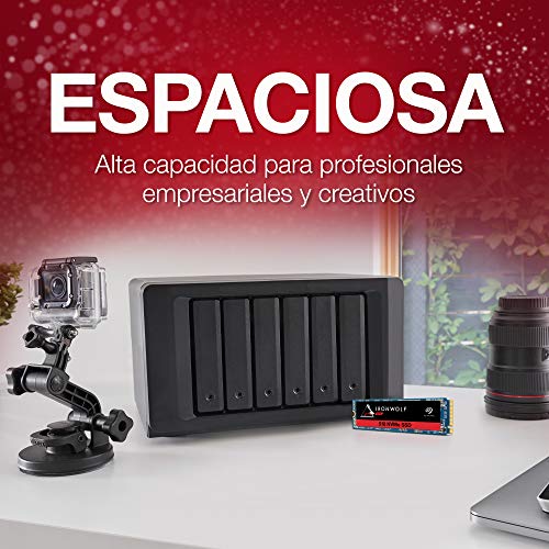 Seagate IronWolf 510, 1.92 TB, Disco duro interno SSD NAS, SSD, PCIe M.2 para almacenamiento RAID de varias bahías, y 3 años Rescue Services (ZP1920NM30011)