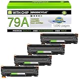 greencycle CF279A 79A Toner Cartridge Compatible Replacement for HP 79A CF279A Work with LaserJet Pro M12w M12a MFP M26nw M26a Printer (Black, 4-Pack)