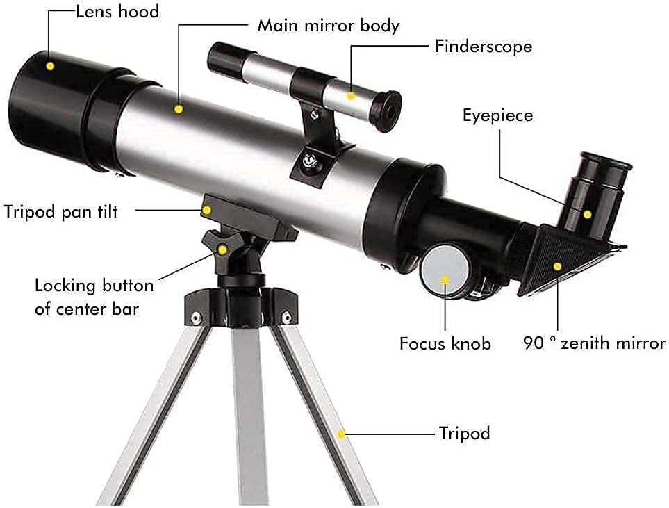 Astronomical Telescope - Entry-Level Travel Telescope - Powered monocular Telescope by a Portable Tripod - for Beginners Children and Adults Beautiful Home
