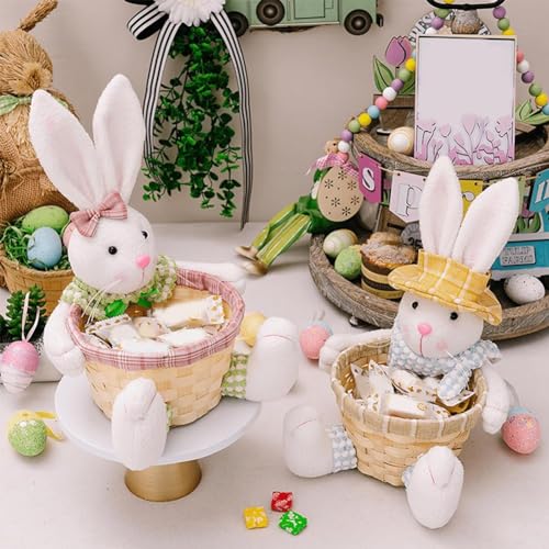 Panier de Pâques en Forme de Lapin Facile à Utiliser pour Ranger les Bonbons