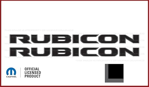 Decal Mods Rubicon Hood - Calcomanía de vinilo gráfica para Jeep RubiconGladiator JLJT (2018-2022), negro con contorno gris oscuro FBDRKGO (juego de