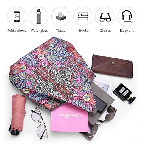 Image of Black Butterfly Floral Small Backpack for Women, Nature Lightweight Daypack