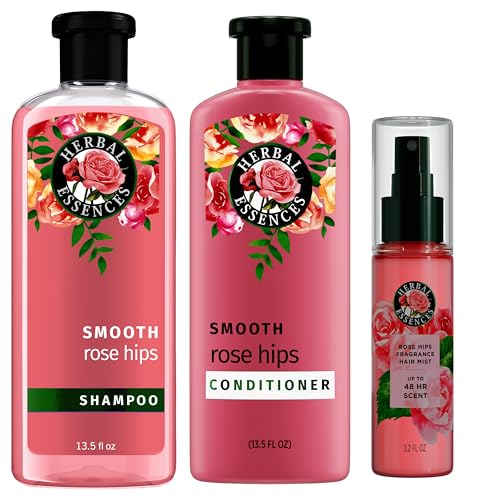 Herbal Essences Shampoo & Conditioner Set, Rose Hips - Smooth Collection, Paraben-Free, Color-Safe, Shiny Hair with Jojoba & Vitamin E, 29.2 Fl Oz Each, 2-Pack