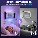 FRAXINUS Elektryczna łapka na owady LED, wewnętrzna łapka na muchy, elektroniczna komary ćma komar mucha owocowa komara lampa do zabijania owadów pułapka na muchy.