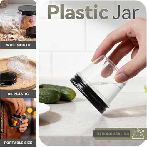 Bocaux en plastique Novelinks de 113g pour organiser la cuisine