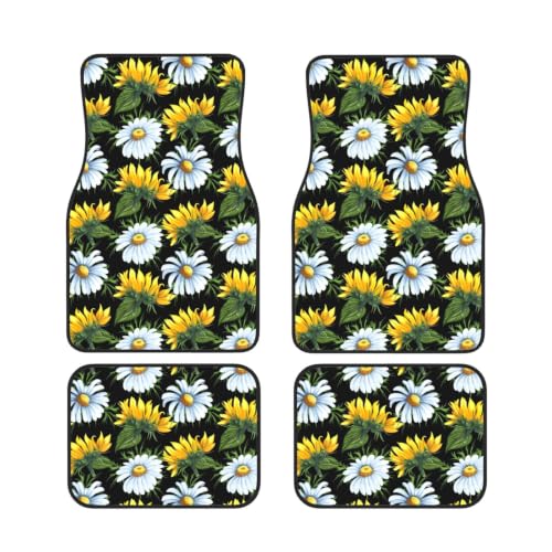 Alfombrillas antideslizantes para coche de neopreno lavable juego de 4 protector margarita