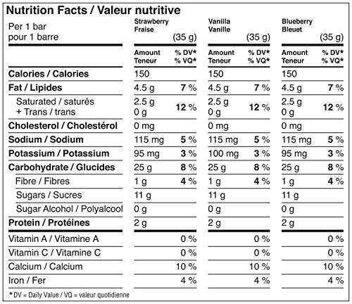 Quaker Yogurt Strawberry Blueberry Vanilla Granola Bars Variety Pack 30Ct, 1.05Kg/2.3Lbs., {Imported From Canada} #TOP2