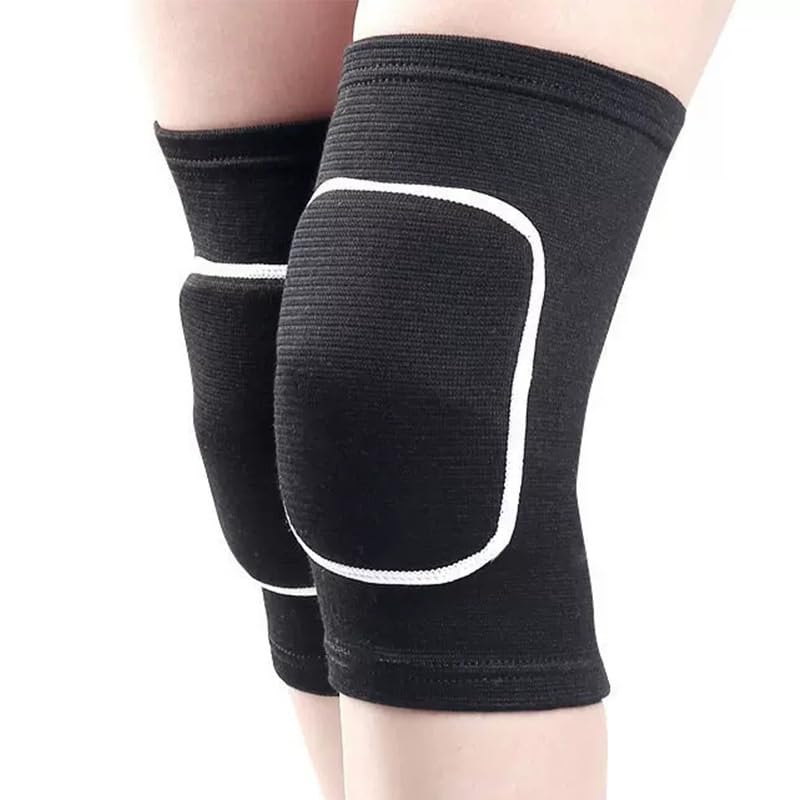 Exercise, protection Sponge Polyester Yarn Knee Pads Knee Women's Sports Covers Anti-fall Joints for Fitness, cycling, running, playing football(Small)