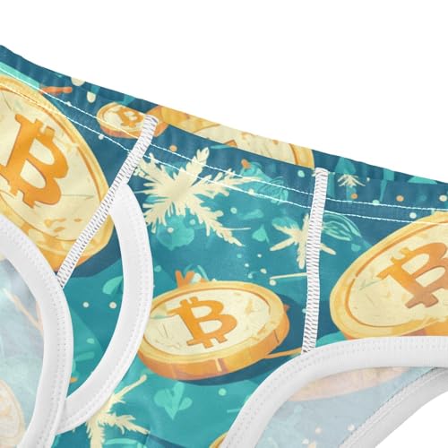 KLL Flying Bitcoins and Snowflakes Baby Boys Cotton Briefs Underwear Breathable Undies4