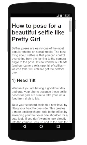 How to pose for a beautiful selfie like Pretty Girl